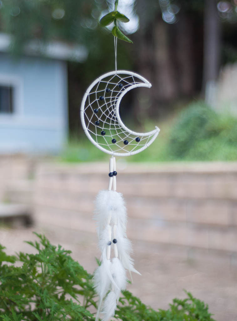 Blue Goldstone Moon Dreamcatcher