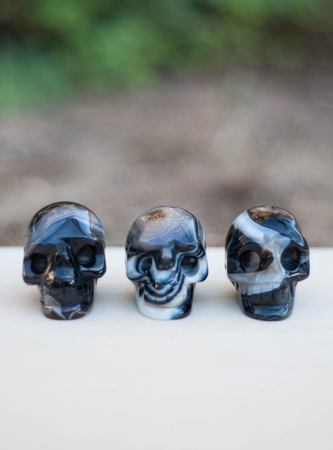 Agate Crystal Skull