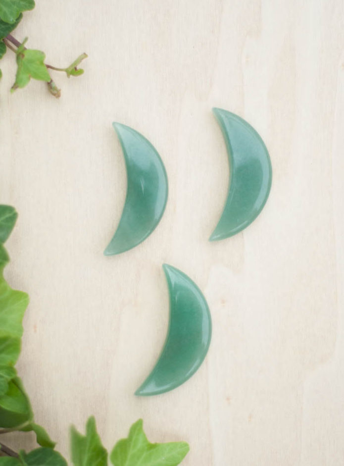 Green Aventurine Moon - small