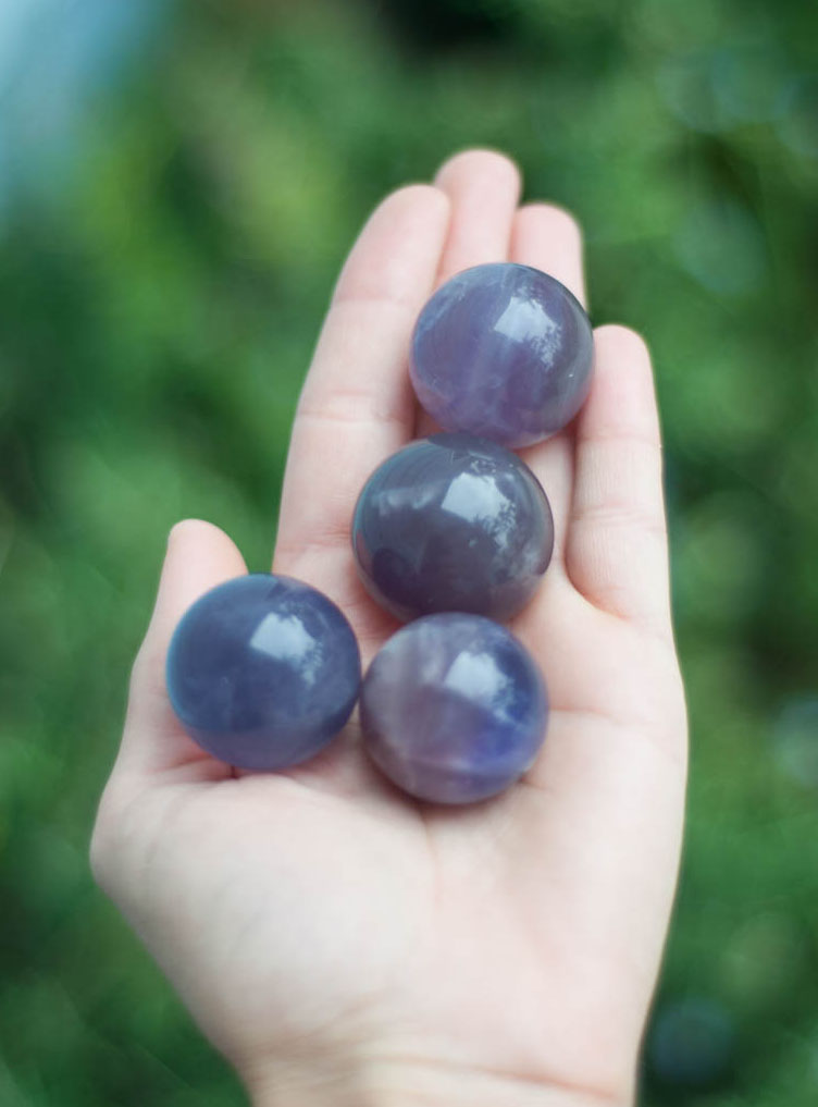 Fluorite Sphere 1 inch - cloudy nebula