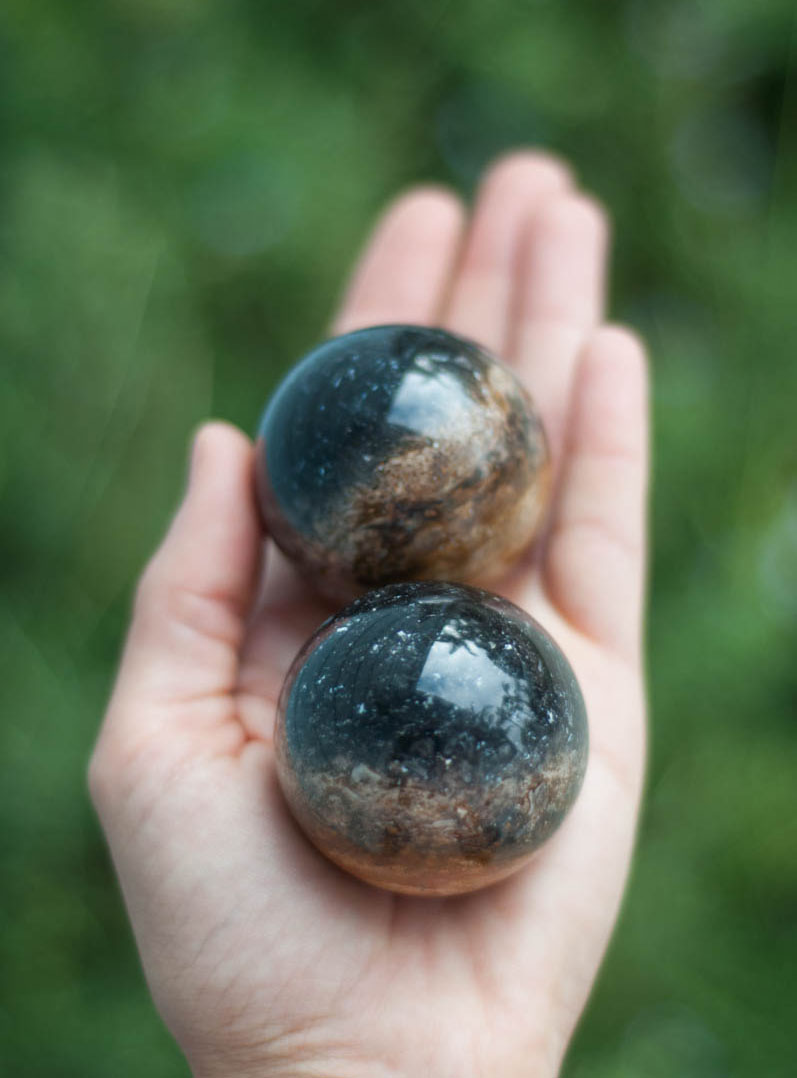 Fossilized Palm Root Sphere