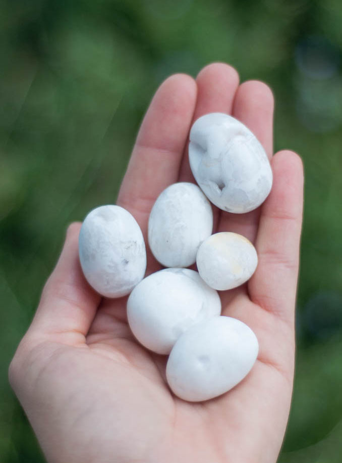 Tumbled White Chalcedony