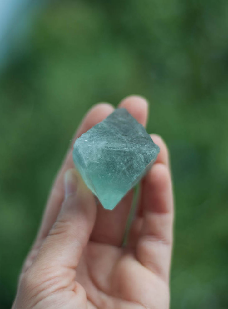 Raw Fluorite Octahedron - large