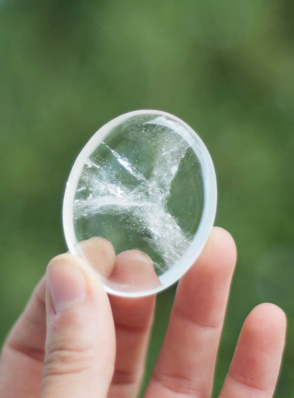 Clear Quartz Worry Stone