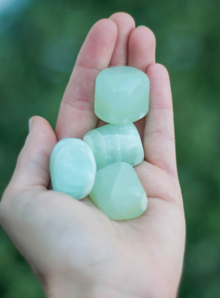 Tumbled Sea Green Calcite - Pakistan