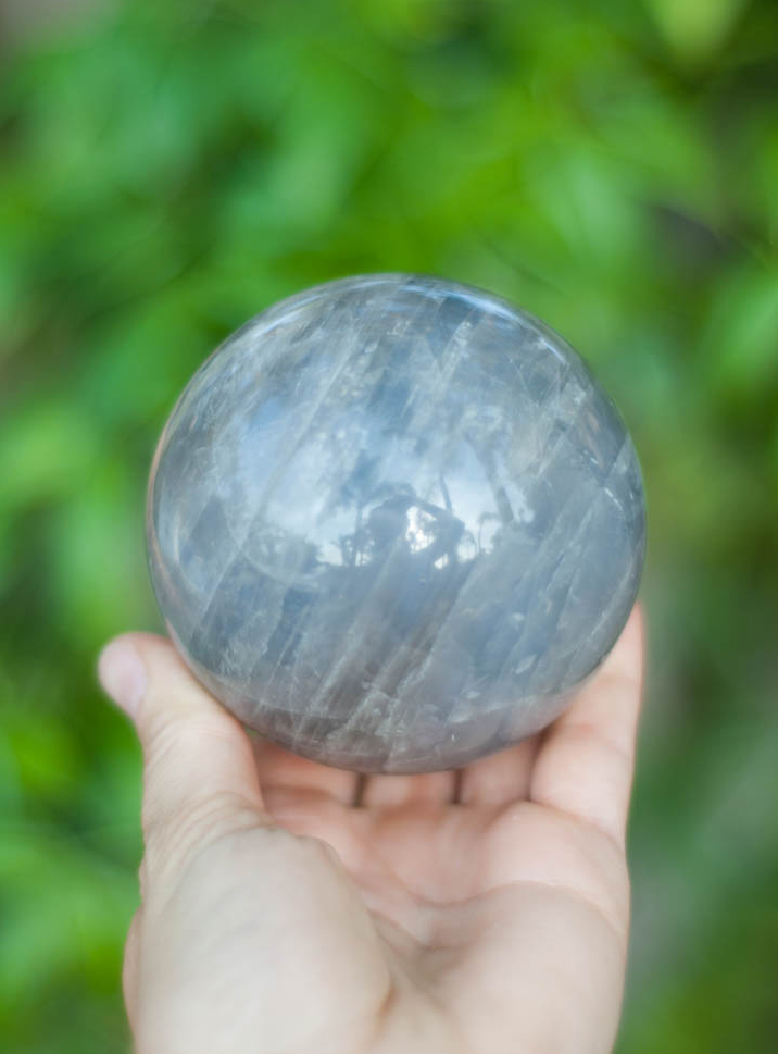 Dark Blue Rose Quartz Sphere.