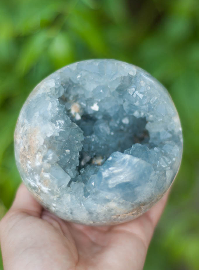 Celestite Geode Sphere