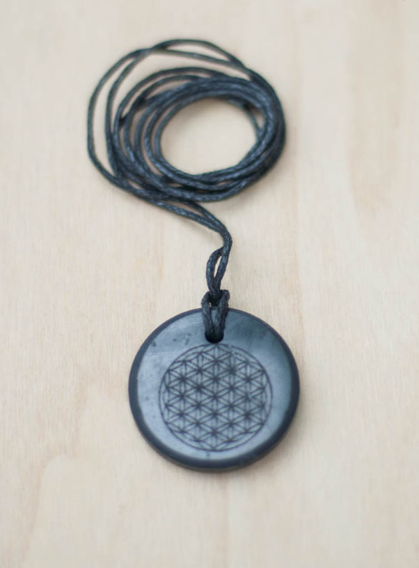 Shungite Flower of Life Pendant