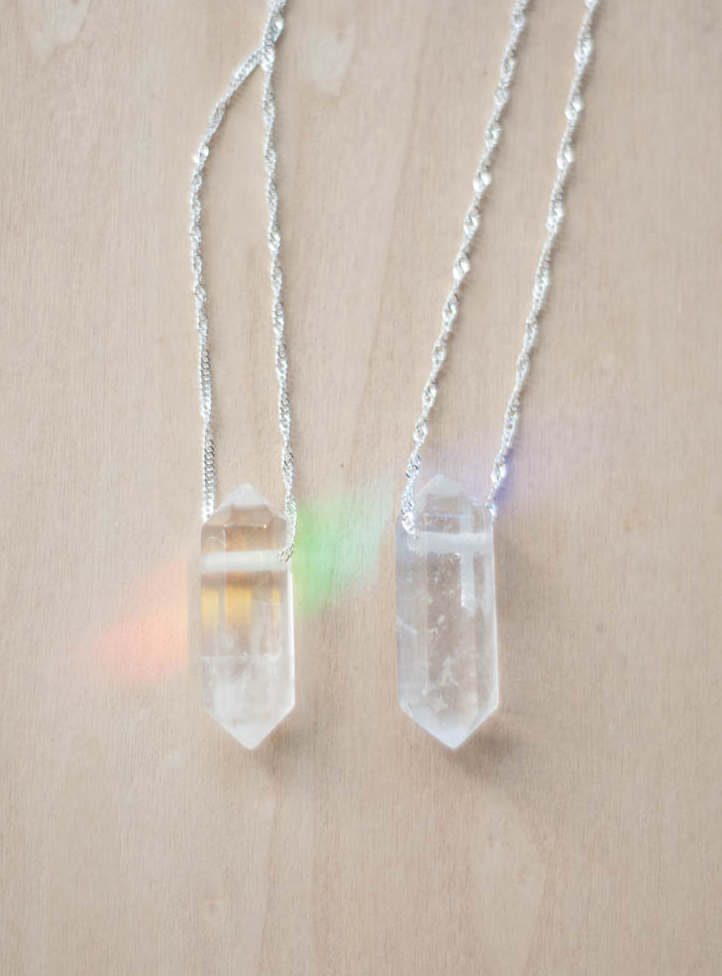 2″ Aqua Aura Quartz Pendants w/Chain - Synchronicity Rocks