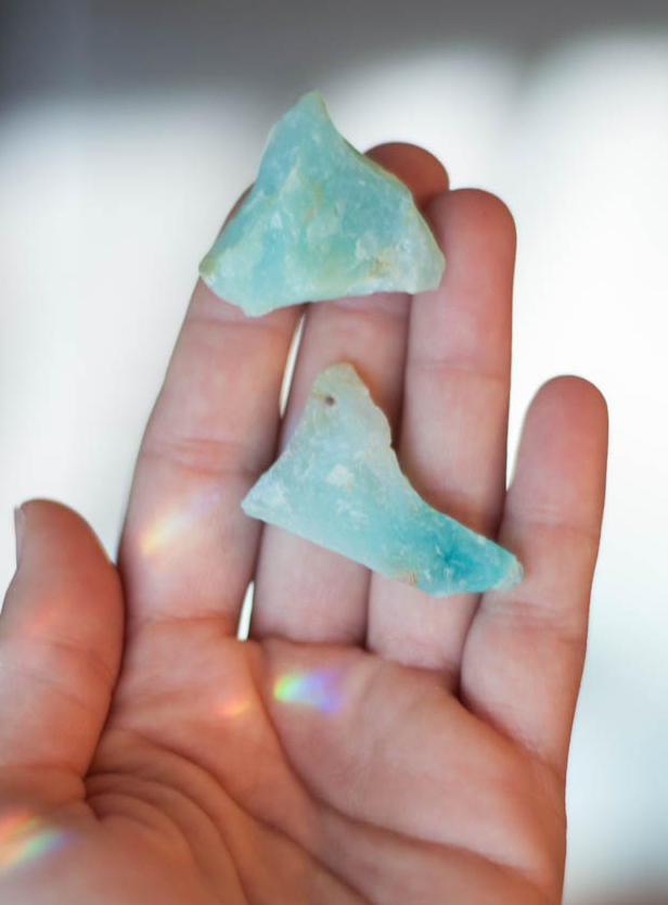 Raw Blue Andean Opal Stone