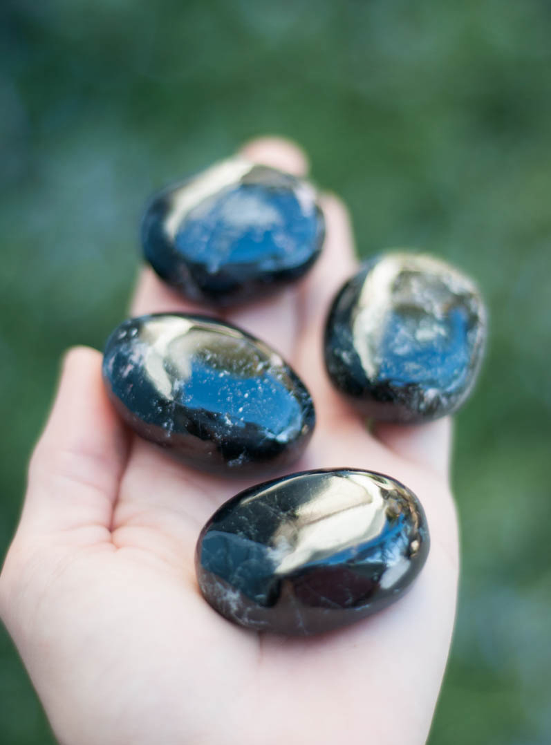 Black Tourmaline Palm Stone