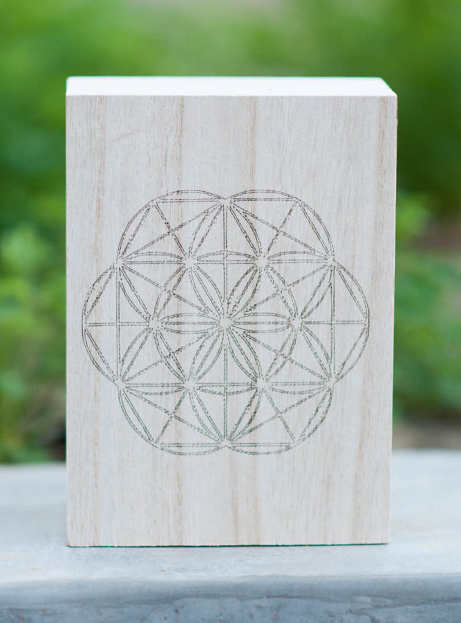 Flower of Life Wood Box large