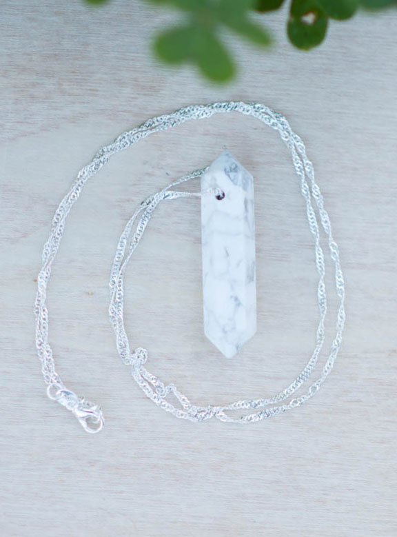 Howlite Point Pendant