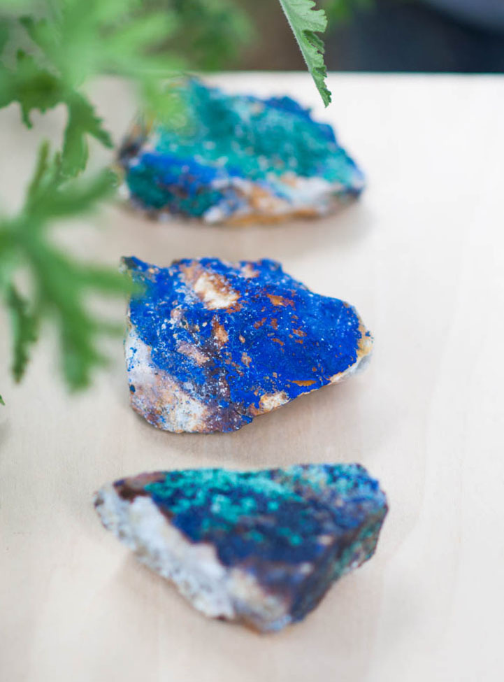 Raw Azurite with Malachite - medium