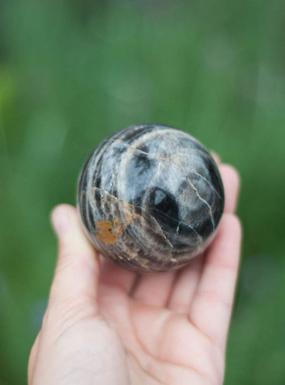 Black Moonstone Sphere