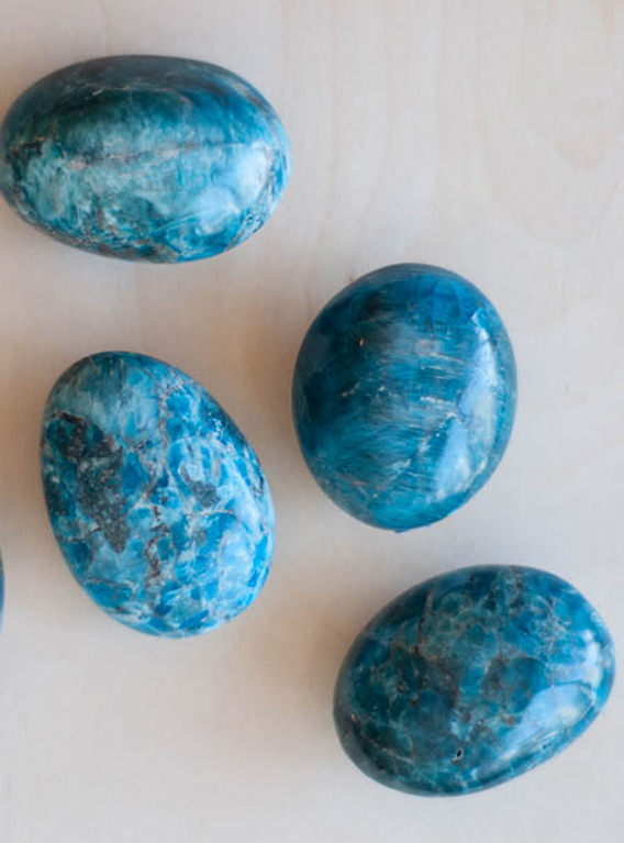 Blue Apatite Palm Stone