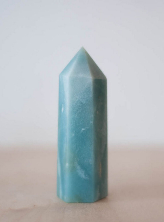 Caribbean Blue Calcite Tower large