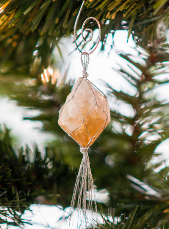 Citrine Christmas Ornament - silver