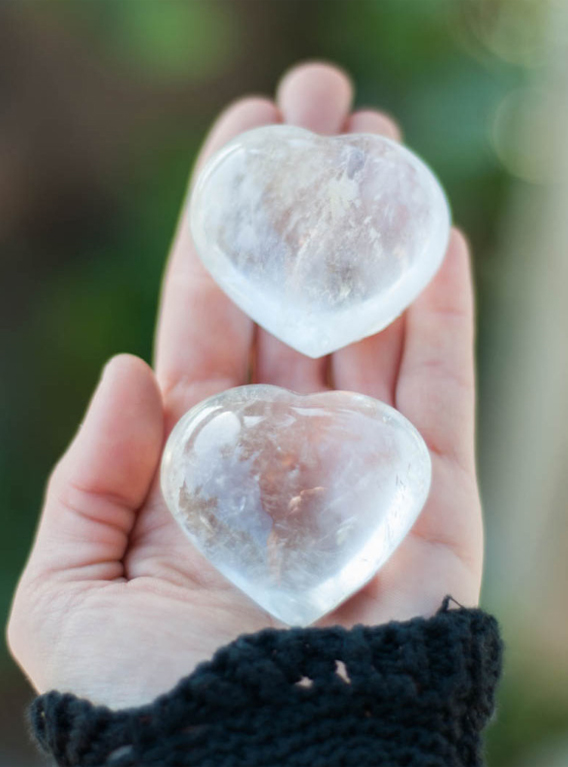 Clear Quartz Heart large