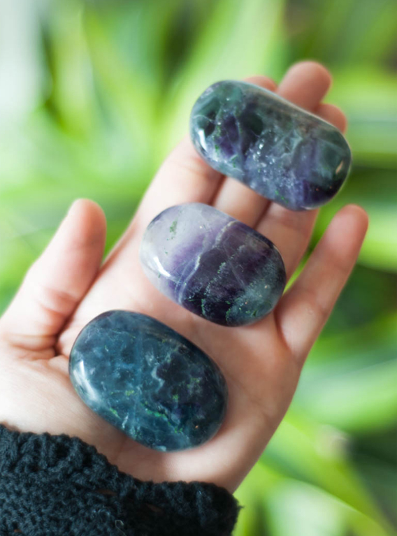 Fluorite Palm Stone