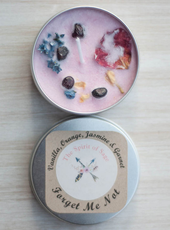 Forget Me Not Handmade Travel Candles