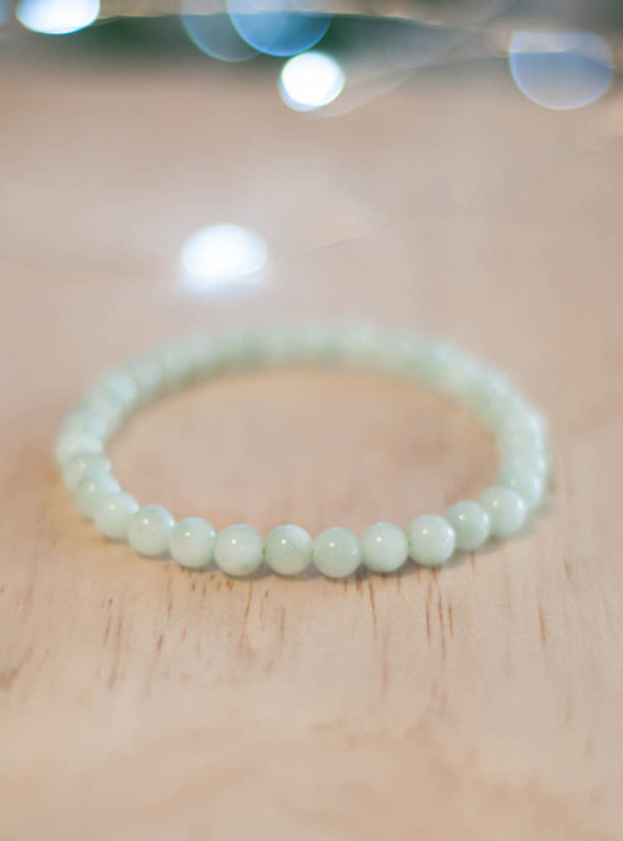 Green Moonstone Bracelet 6 mm