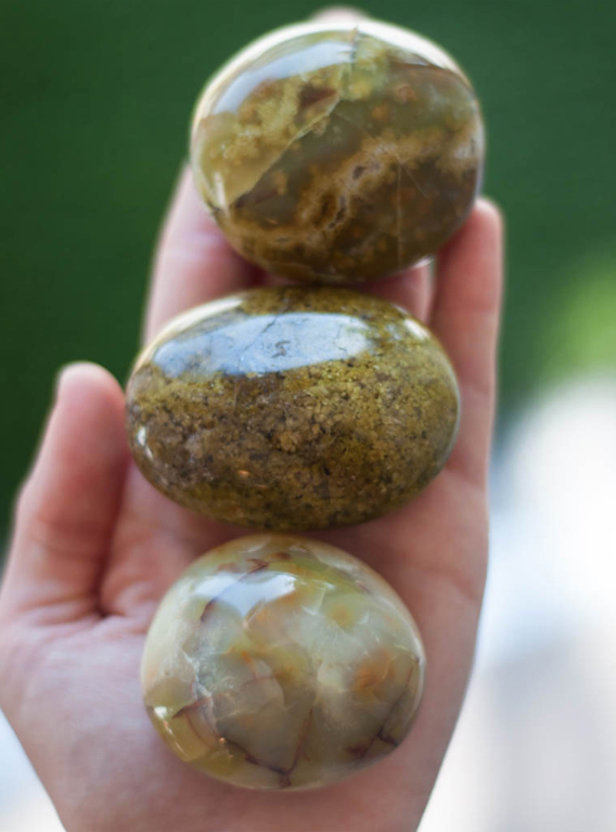 Green Opal Palm Stone