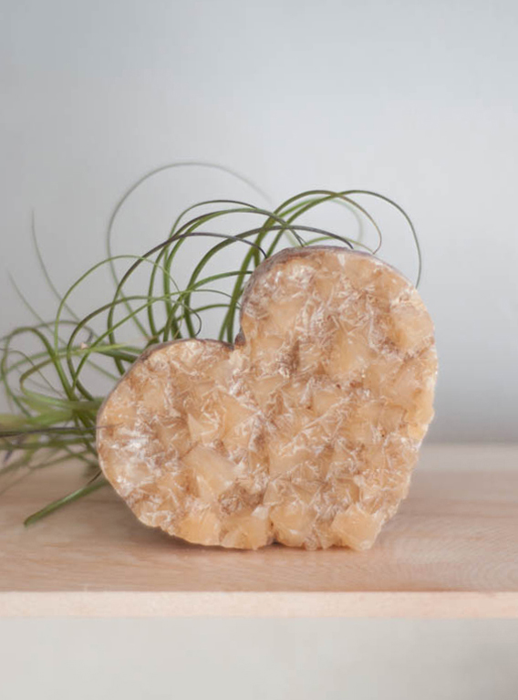 Honey Calcite Heart - medium