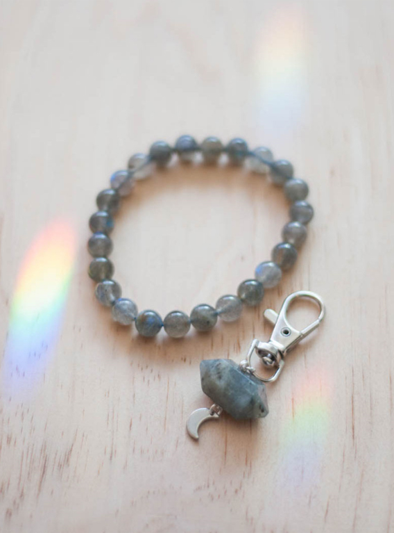 Labradorite Charm and Bracelet Set