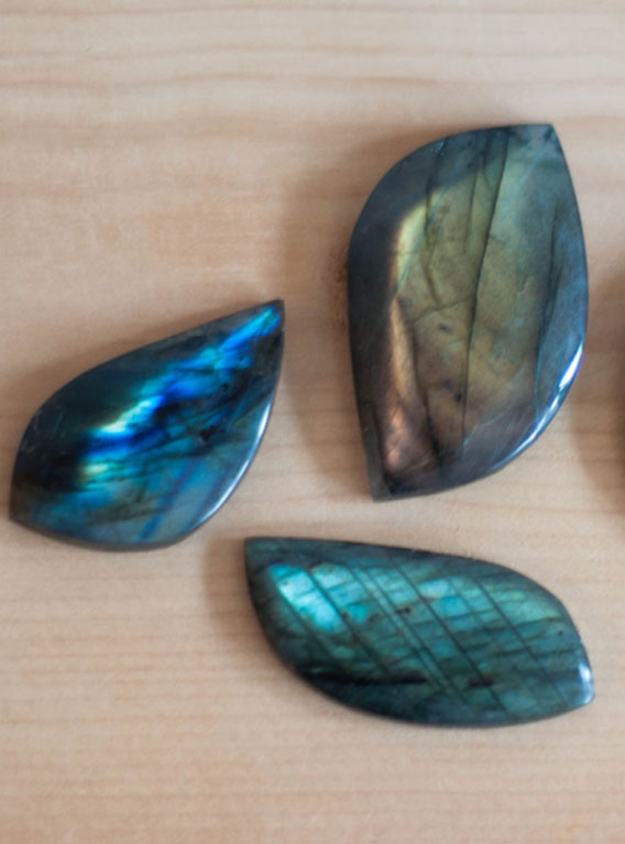 Labradorite Flat Back