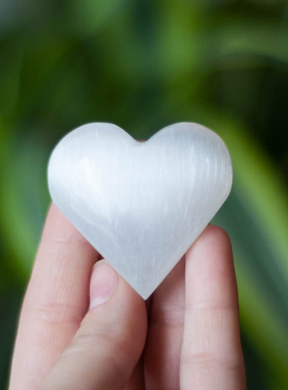 Mini Selenite Heart