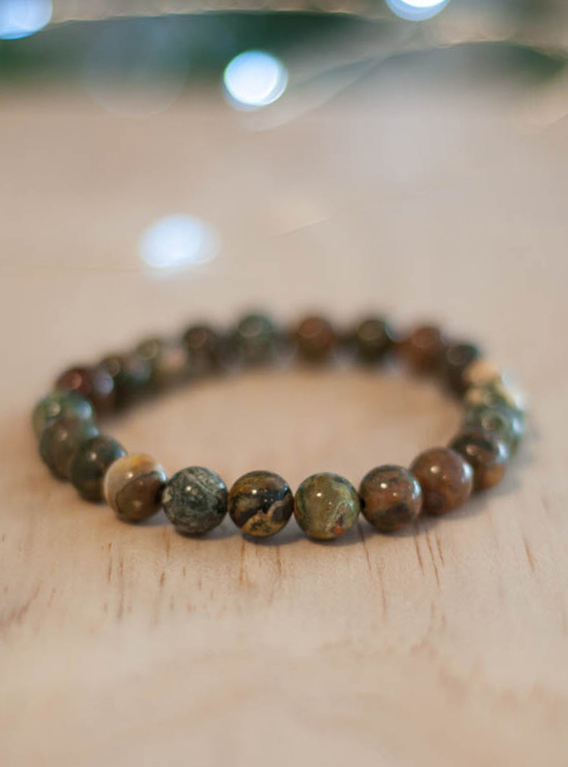 Rainforest Rhyolite Bracelet