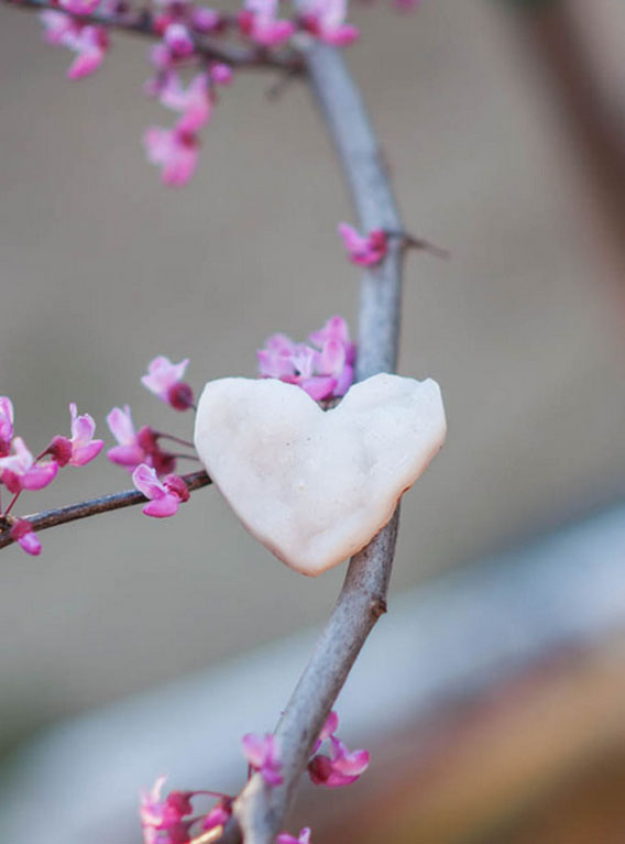 Raw Clear Quartz Heart - small