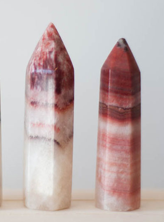 Red Calcite Tower polished Crystal Tower Generators Village Rock Shop