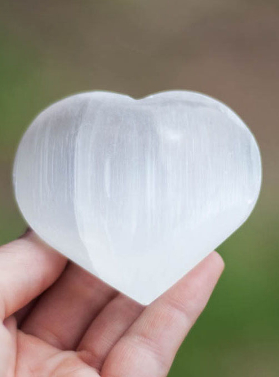 Selenite Heart large