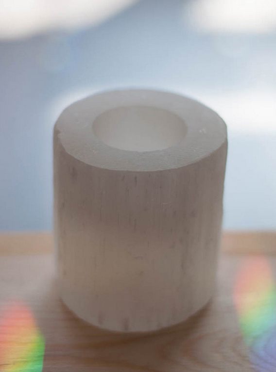 Selenite Tealight Candle Holder