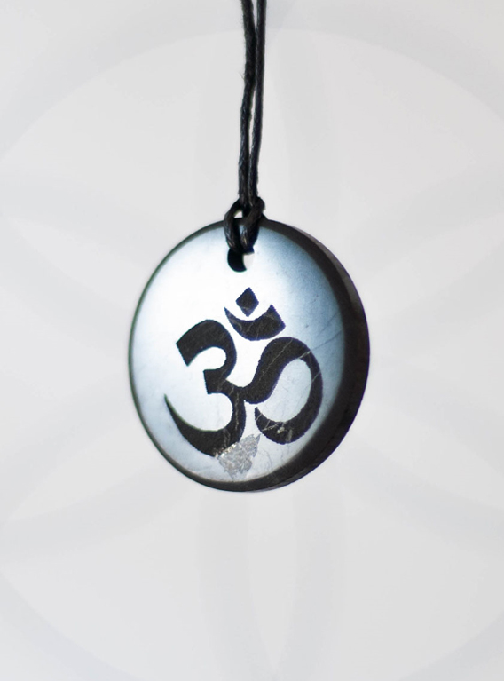 Shungite Om Pendant