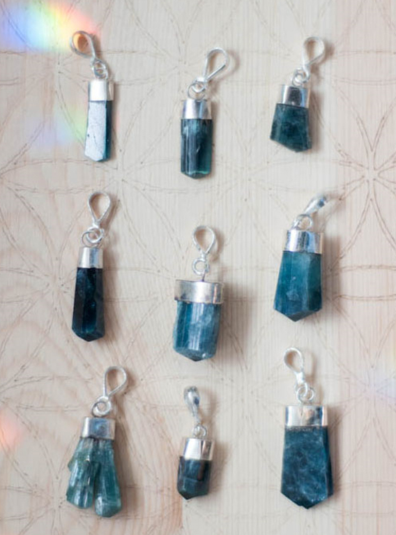 Small Blue Tourmaline Pendant