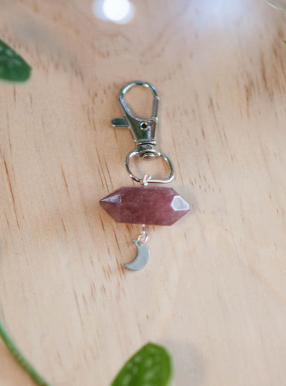 Strawberry Quartz Charm