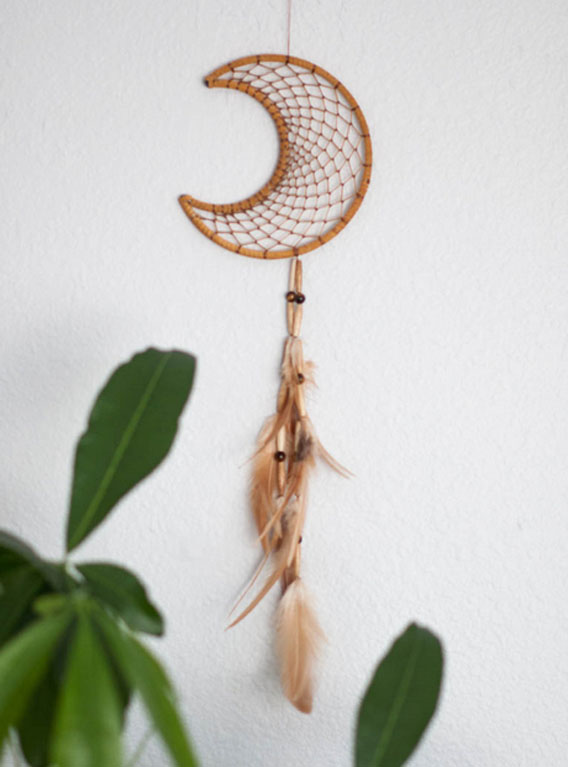 Tiger Eye Moon Dreamcatcher - Protection