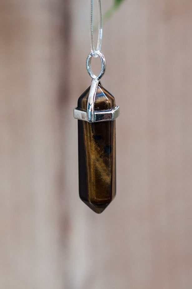 Tigers Eye Pendant Crystal Point Pendants Village Rock Shop