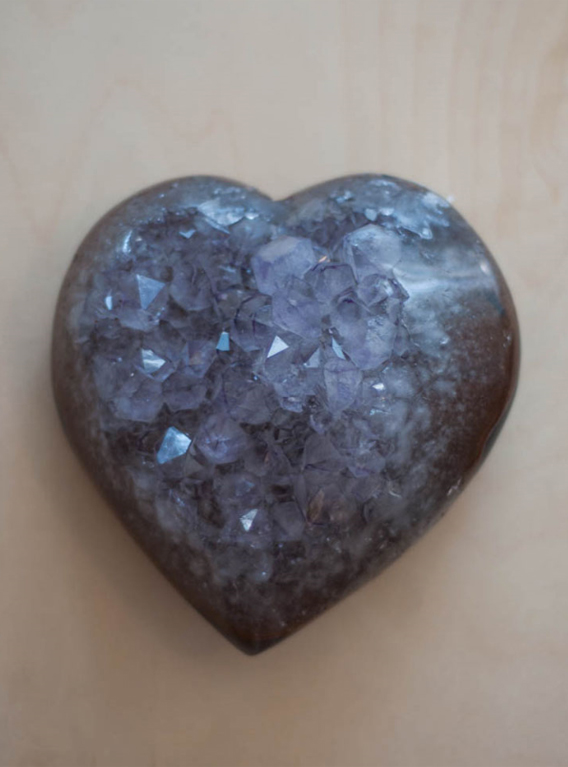 Uruguay Amethyst Geode Heart #14
