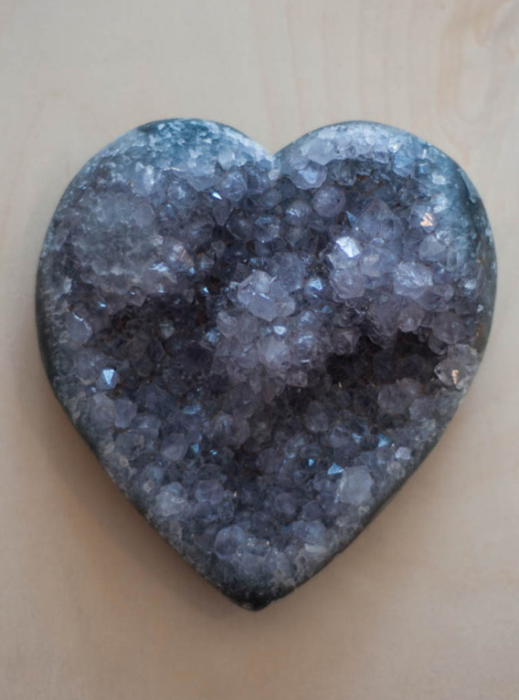 Uruguay Amethyst Geode Heart #15