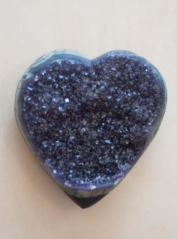 Uruguay Amethyst Geode Heart #18