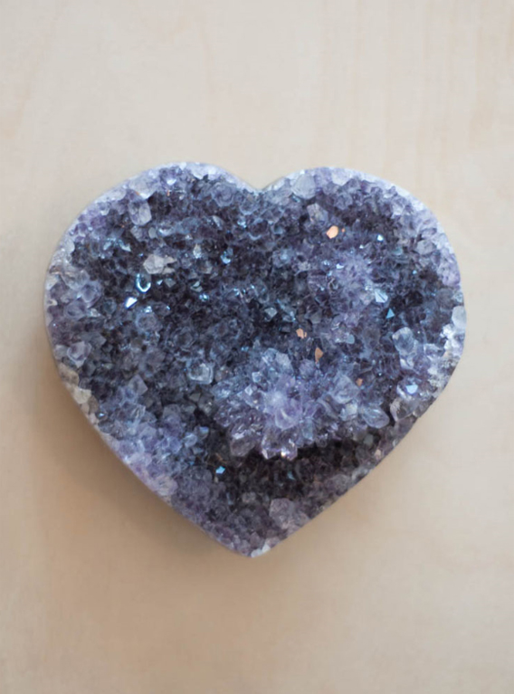 Uruguay Amethyst Geode Heart #9