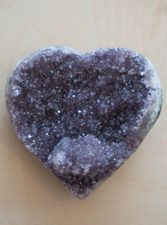 Uruguay Amethyst Geode Heart #20