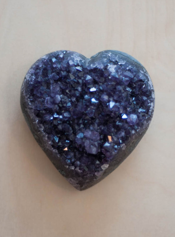 Uruguay Amethyst Geode Heart #25