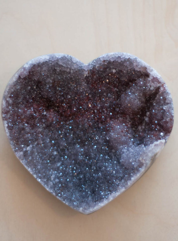 Uruguay Amethyst Geode Heart #3