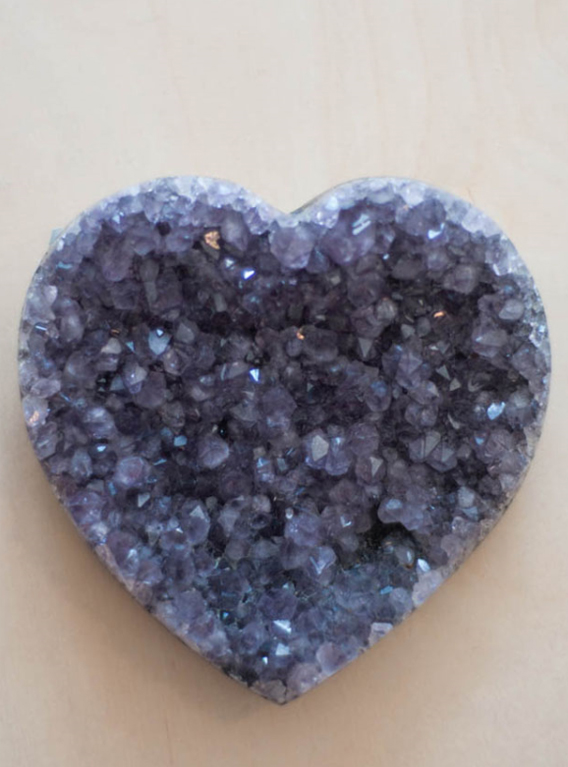 Uruguay Amethyst Geode Heart #33