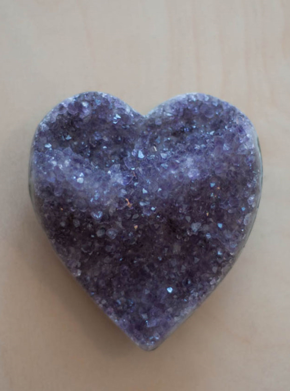 Uruguay Amethyst Geode Heart #35